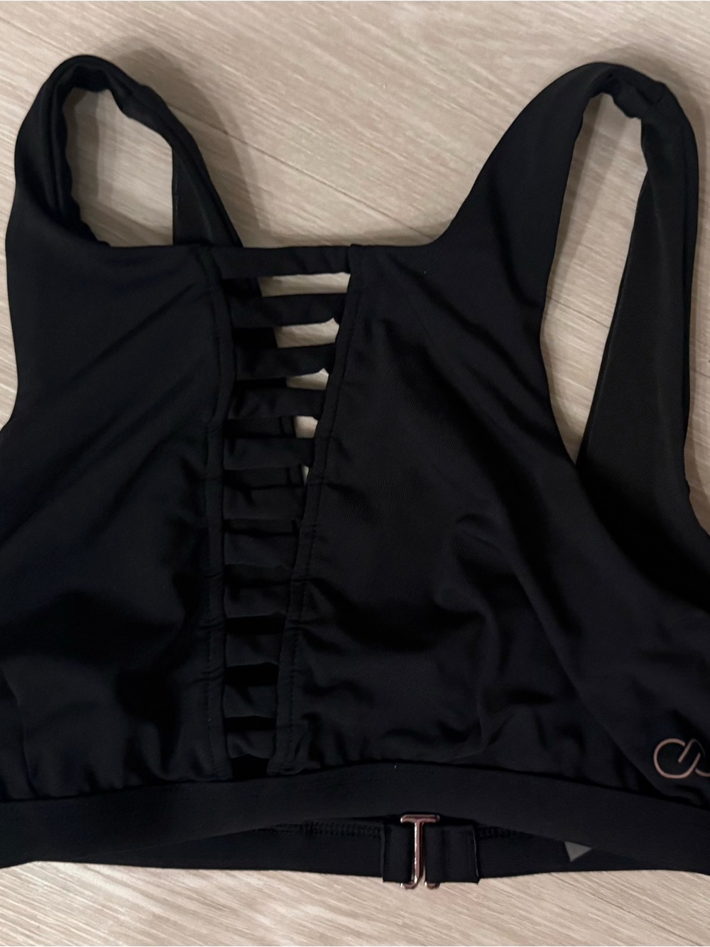 CALIA by Carrie Underwood Black Activewear Top with Logo Tag